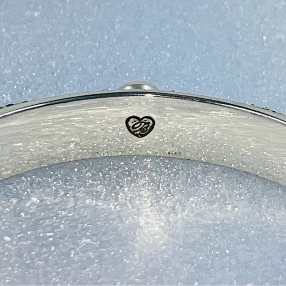 BRIGHTON Pearl Magic Crystal Hinged Bracelet Bangle - Picture 8 of 8